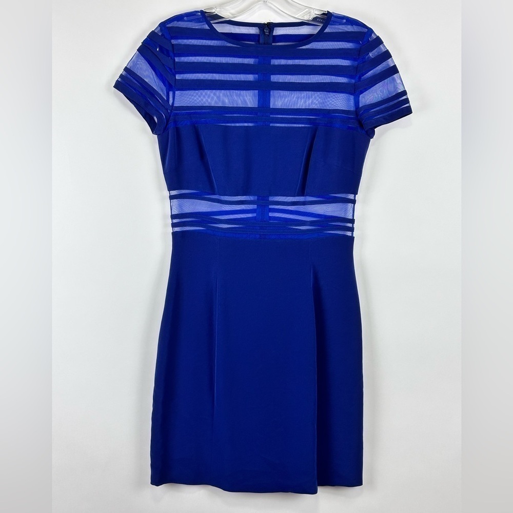 Women's Vintage Mesh Striped Cocktail Dress